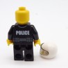 Lego CTY0027 Figurine Homme Pilote Hélicoptère Police City 7741 Jambes et Tête un peu abimées