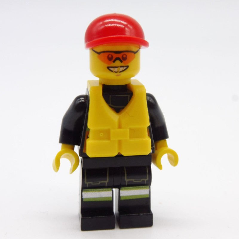 Lego LEG0311 CTY0371 Figurine Homme Pompier City 60005 Jambes un peu abimées