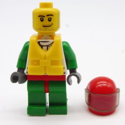 Lego LEG0314 CTY0374 Figurine Homme Pilote Bateau City 60005 Jambes un peu abimées