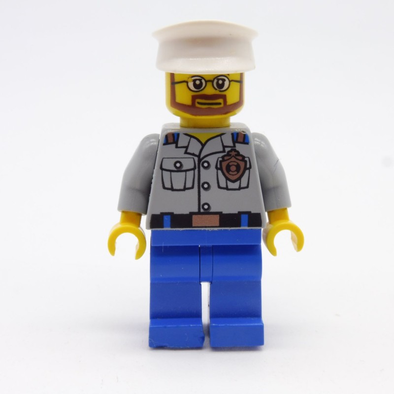 Lego LEG0320 CTY0415 Figurine Homme Capitaine Garde Côte City 60014 Jambes un peu abimées
