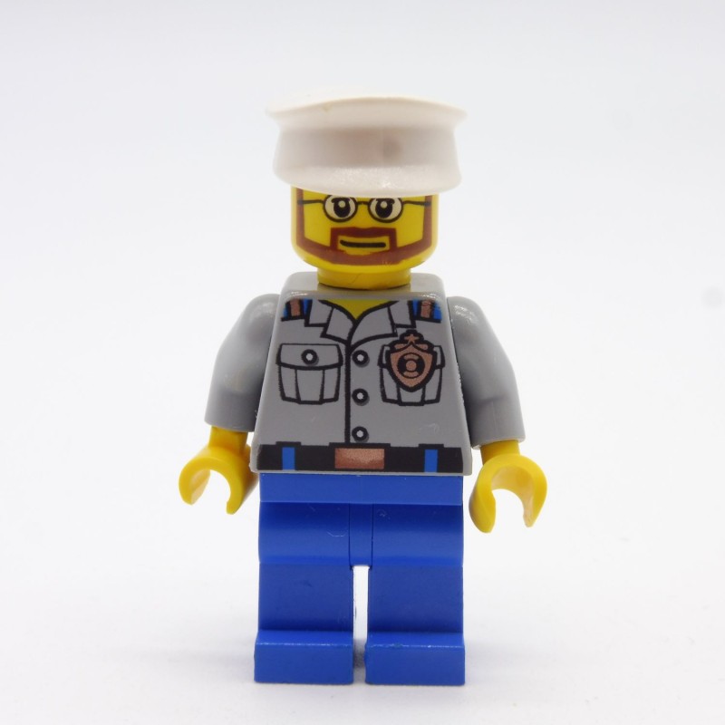 Lego LEG0321 CTY0415 Male Coast Guard Captain Figure City 60014 Legs a little damaged