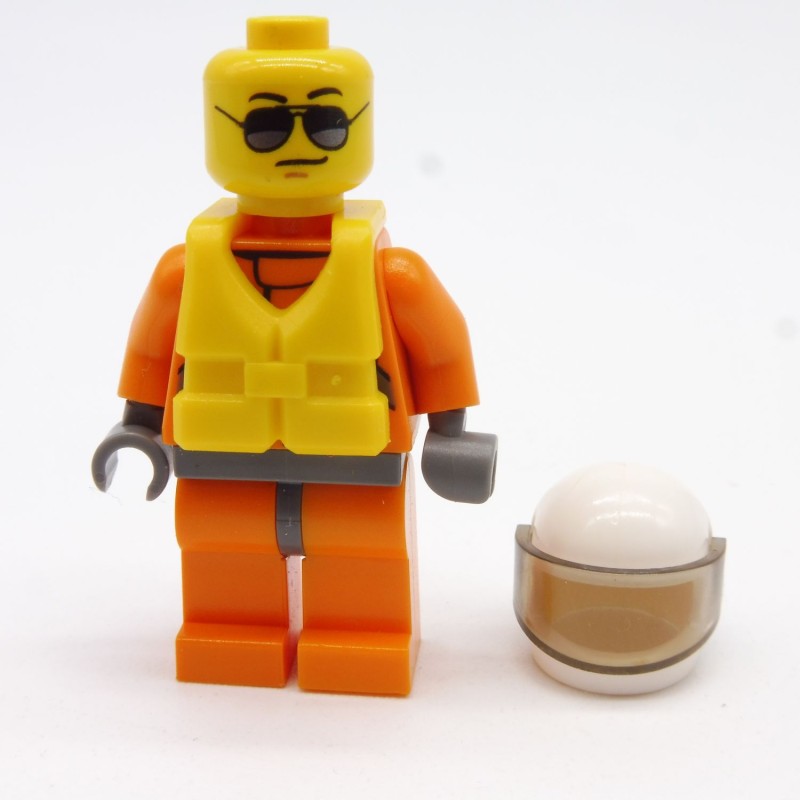 Lego LEG0324 CTY0417 Figure Man Coast Guard Pilot Helicopter City 60014
