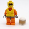 Lego LEG0324 CTY0417 Figurine Homme Garde Côte Pilote Hélicoptère City 60014