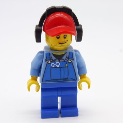 Lego LEG0327 CTY0421 Figurine Homme Employé Aéroport City 60019 Jambes un peu abimées
