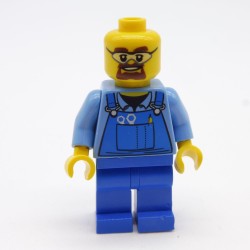 Lego LEG0332 CTY0422 Figurine Homme Employé Aéroport City 60022 Jambes un peu abimées