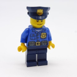 Lego LEG0340 CTY0476 Figurine Homme Policier City 60044 Tête un peu usée