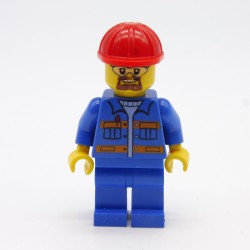 Lego LEG0341 CTY0471 Figurine Homme Réparateur City 60054 Jambes un peu abimées