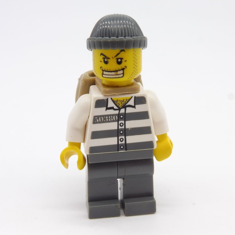 Lego LEG0354 CTY0203 Figurine Homme Voleur City 7286 Jambes un peu abimées
