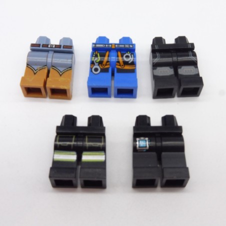 Lego LEG0391 Lot de 5 Paires de Jambes Sérigraphiées