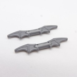 Lego LEG0400 2X 98721 Arme Weapon Batman Batarang Gris Argent