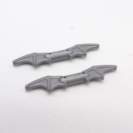 Lego LEG0400 2X 98721 Arme Weapon Batman Batarang Gris Argent Lego LEG0400 2X 98721 Arme Weapon Batman Batarang Gris Argent