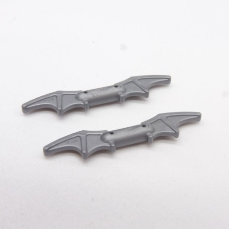 Lego LEG0400 2X 98721 Weapon Batman Batarang Gray Silver