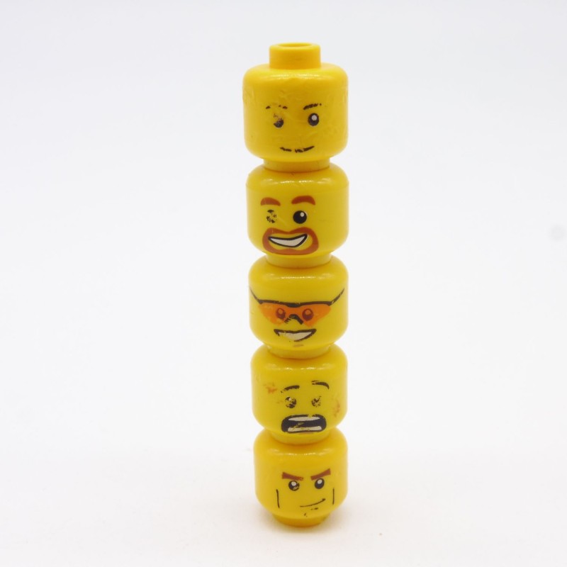 Lego LEG0404 Lot de 5 Têtes Abimées