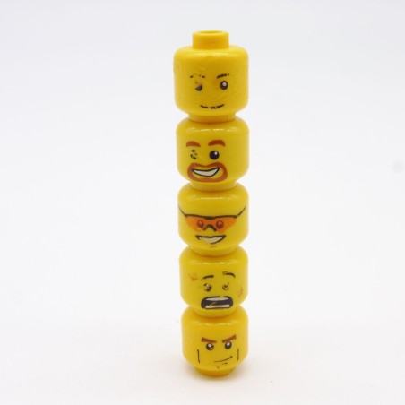 Lego LEG0404 Lot of 5 Damaged Heads