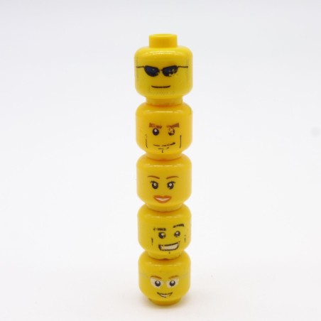 Lego LEG0405 Lot of 5 Damaged Heads