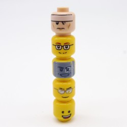 Lego LEG0406 Lot de 5 Têtes Abimées