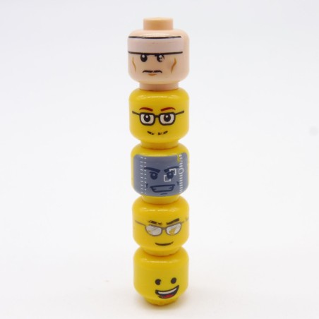 Lego LEG0406 Lot of 5 Damaged Heads