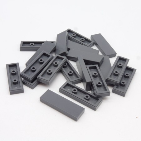 Lego LEG0425 20X 63864 Tile Tile 1x3 Dark Gray Dark Bluish Gray