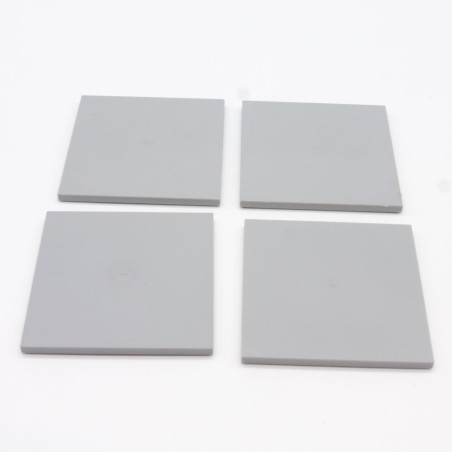 Lego LEG0428 4X 10202 Tile Tuile 6x6 Gris Clair Light Bluish Gray dont 1 un peu abimée