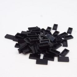 Lego LEG0458 64X 3069 Tile tile 1X2 Black Black