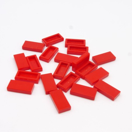 Lego LEG0459 20X 3069 Tile tile 1X2 Red Red