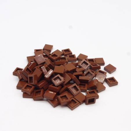 Lego LEG0462 93X 3070 Tile Tuile 1x1 Marron Rouge Reddish Brown