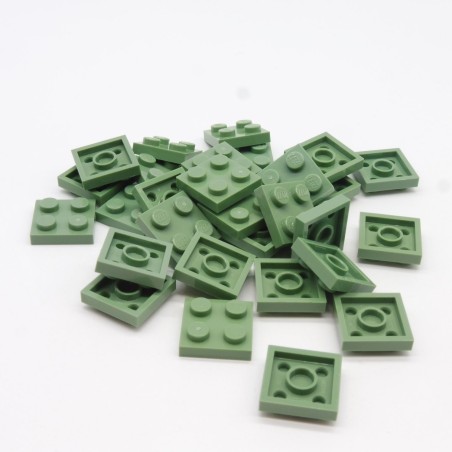 Lego LEG0469 30X 3022 Plate 2x2 Sand Green Vert Sable