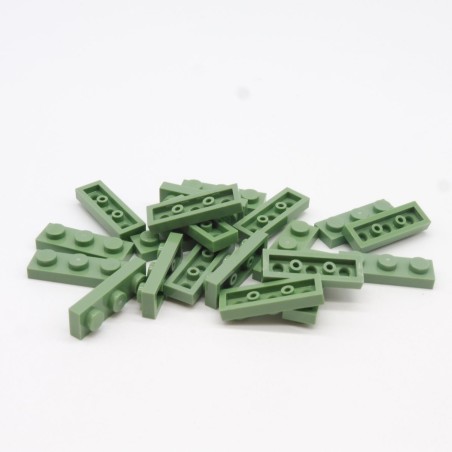 Lego LEG0470 20X 3623 Plate 1x3 Sand Green Green Sand