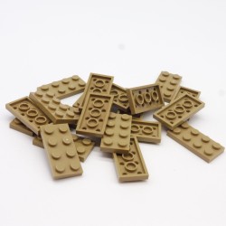 Lego LEG0476 20X 3020 Plate 2x4 Dark Tan Beige Foncé