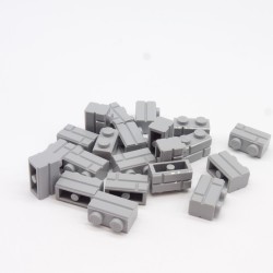 Lego LEG0482 20X 98283 Brick Modified Masonry 1x2 Light Bluish Gray Gris Clair