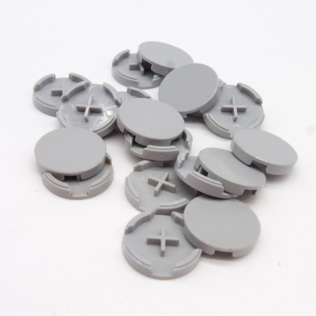 Lego LEG0494 18X 4150 Tile Round 2x2 Light Bluish Gray Gris Clair