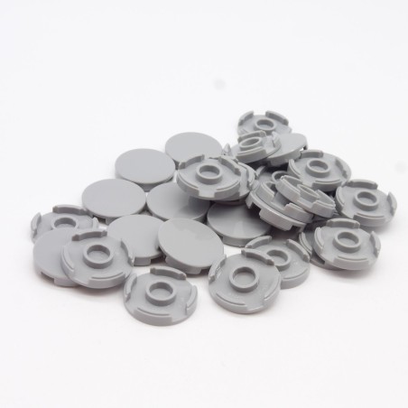 Lego LEG0495 30X 14769 Tile Round 2x2 Light Bluish Gray Gris Clair