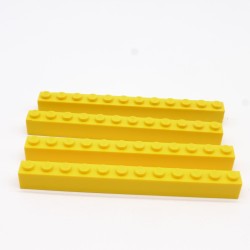 Lego LEG0500 4X 6112 Brick 1x12 Jaune Yellow un peu abimées