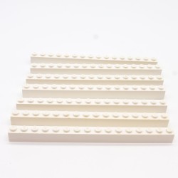 Lego LEG0503 7X 2465 Brick 1x16 Blanc White abimées