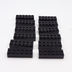 Lego LEG0509 12X 2456 Brick 2x6 Black Black traces of use and dust