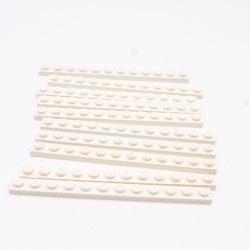 Lego LEG0520 10X 60479 Plate 1x12 Blanc White Usées