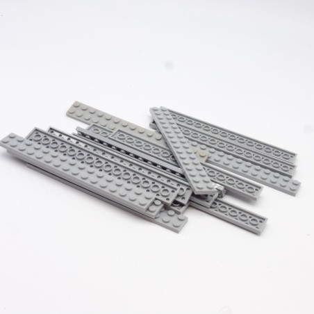 Lego LEG0527 16X 4282 Plate 2x16 Light Bluish Gray Gris Clair