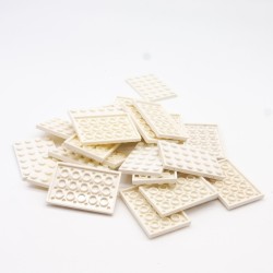 Lego LEG0530 24X 3032 Plate 4x6 White Blanc