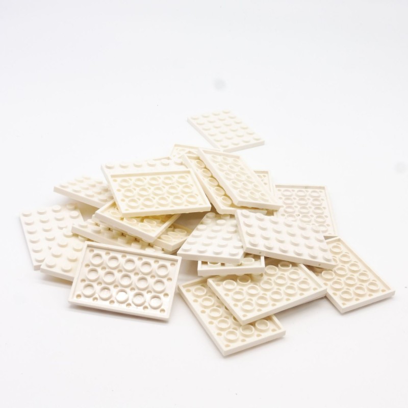 Lego LEG0530 24X 3032 Plate 4x6 White White