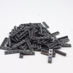Lego LEG0534 100X 3710 Plate 1x4 Dark Bluish Gray Dark Gray