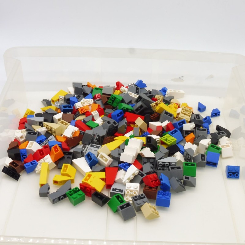 Lego LEG0570 Big Lot of Slope Inverted Multi Color 50g Bulk