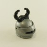 Playmobil 24270 Playmobil Gray Knight Helmet with Black Horns