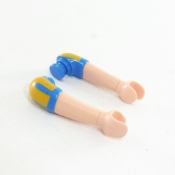 Playmobil 16599 Playmobil Pair of Nude Arms Blue Folded Blue Shoulders