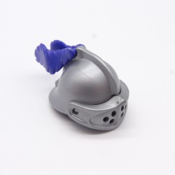 Playmobil 11789 Casque Gris de Gladiateur avec Plume Bleue