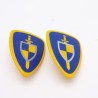 Playmobil 19381 Lot of 2 Yellow Shields Blue and Silver Yellow Sword Used