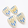 Playmobil 19383 Lot of 4 Used White Blue and Gold Fleur de Lys Shields
