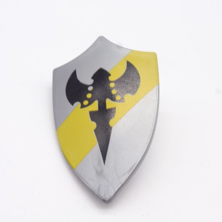 Playmobil 7664 Gray Shield and Yellow Ax Black small defect at the bottom