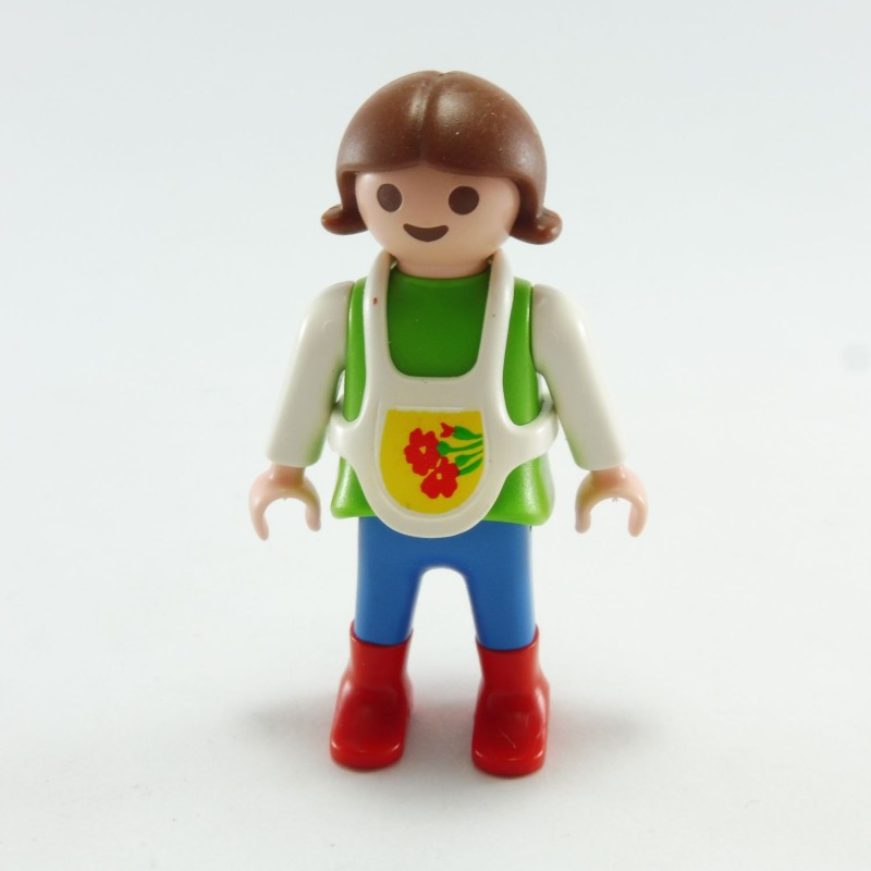 Playmobil 14879 Playmobil Child Girl Green White Blue Apron Flowers 4529 4911