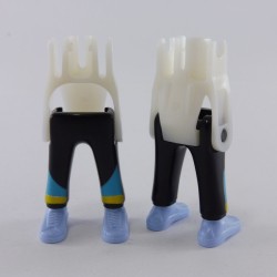 Playmobil 24423 Playmobil Lot of 2 Pairs of Legs Black and Blue with Blue Shoes
