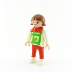 Playmobil 14867 Playmobil Child Girl White Green Red Noeud Rouge 3117 4664